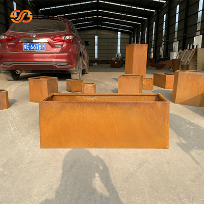 Macetas grandes de acero decorativas al aire libre de Corten