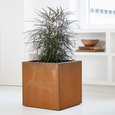 Macetas de acero rectangulares modificadas para requisitos particulares de Corten de la caja grande al aire libre del plantador