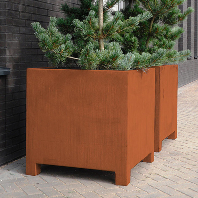 Maceta de acero rectangular del soporte del metal del plantador de Corten