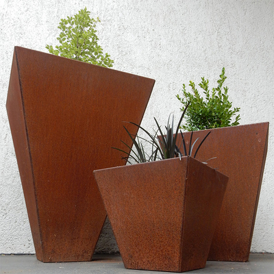Plantadores de acero grandes adaptables del árbol de Corten para el CE del SGS TUV del jardín certificado