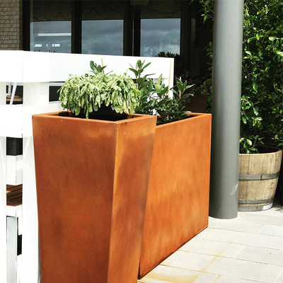 Plantadores de acero grandes adaptables del árbol de Corten para el CE del SGS TUV del jardín certificado