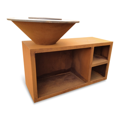 Cocina al aire libre Corten Metal Barbacoa Grill Heavy Duty