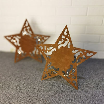 El metal de acero asteroide de Corten adorna la decoración de la Navidad para el jardín