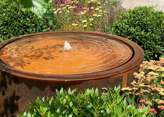 Características de acero de encargo del agua del metal de la fuente de agua de la cascada de Corten