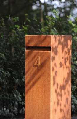 Prenda impermeable de acero de la caja de letra de los buzones de Corten del bloqueo de teclas al aire libre del metal