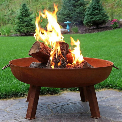 fuego resistente Pit Large Bonfire Brazier Fire Pit Weather Proof del metal 10*42inch