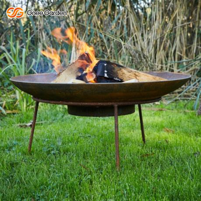 Hoyo de acero de acero grande al aire libre del fuego del hoyo el 150cm Corten del fuego del SGS que acampa