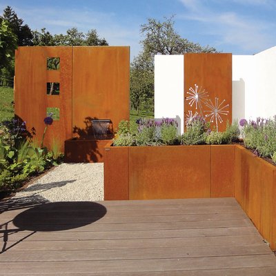El SGS TUV 0.8m m -2.0mm prefabricó el cubo cuadrado de los plantadores de acero de Corten
