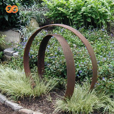 Ilustraciones de acero el 175cm modernas al aire libre grandes de la escultura de Corten con las curvas lisas