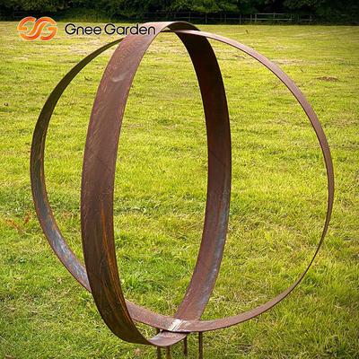 Ilustraciones de acero el 175cm modernas al aire libre grandes de la escultura de Corten con las curvas lisas