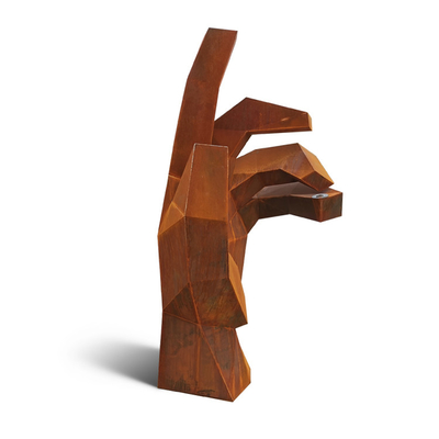 escultura de acero del 175cm Rusty Metal Garden Ornaments Corten para la decoración del parque
