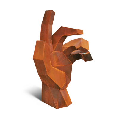 escultura de acero del 175cm Rusty Metal Garden Ornaments Corten para la decoración del parque