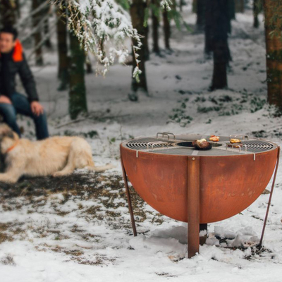 Hoyo de acero clásico de Pit Bbq Ring Bbq Fire del fuego del diámetro 1000m m Corten a prueba de herrumbre