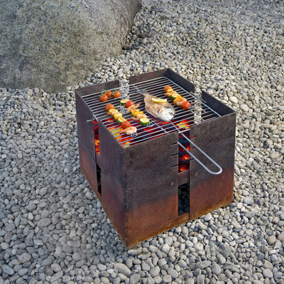 Prueba de acero de cocinar al aire libre amistosa del tiempo de la parrilla de la barbacoa de Corten del moho de las parrillas de Eco