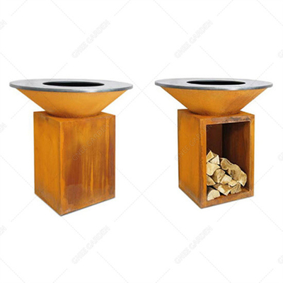 Hoyo de acero de acero del fuego de Pit Camping el 120cm Corten del fuego de la ronda de Prerusted Corten