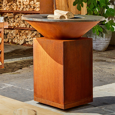 Hoyo de acero de acero del fuego de Pit Camping el 120cm Corten del fuego de la ronda de Prerusted Corten