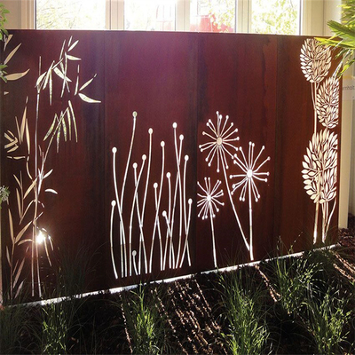 Pantalla de acero de la aislamiento de Corten de los altos de la rigidez del metal productos del jardín exquisita