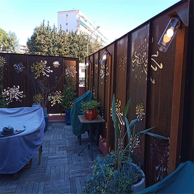 El laser del acero de Corten de la decoración del balcón cortó las pantallas Prerusted de la aislamiento del metal de los paneles