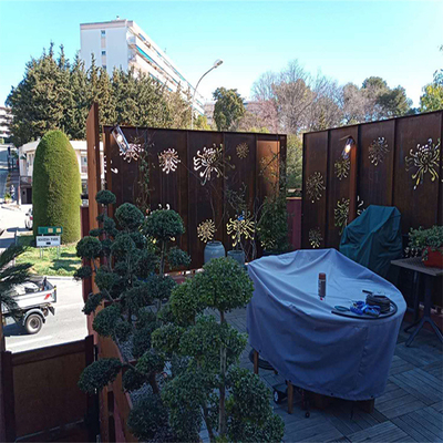 El laser del acero de Corten de la decoración del balcón cortó las pantallas Prerusted de la aislamiento del metal de los paneles