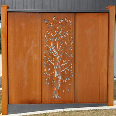 Cerca de acero de la pantalla del jardín de Corten de los productos del jardín del metal de la decoración del rectángulo