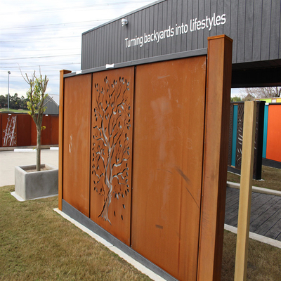 Cerca de acero de la pantalla del jardín de Corten de los productos del jardín del metal de la decoración del rectángulo