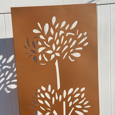 Productos de jardín de metal certificados SGS Pantallas de acero oxidadas personalizables