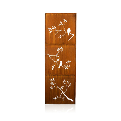 El divisor decorativo de acero al aire libre de las pantallas de Corten artesona pre aherrumbrado