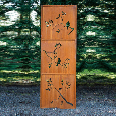 El divisor decorativo de acero al aire libre de las pantallas de Corten artesona pre aherrumbrado