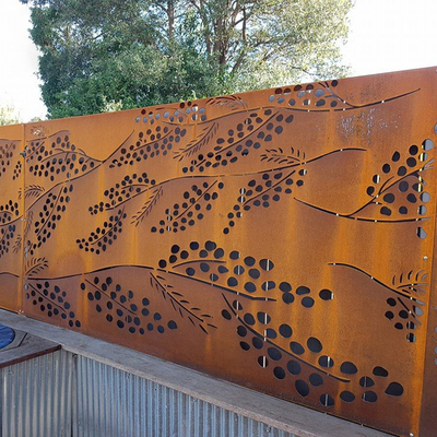 La pantalla de acero de Corten artesona el ODM decorativo oxidado del OEM de los productos del jardín del metal
