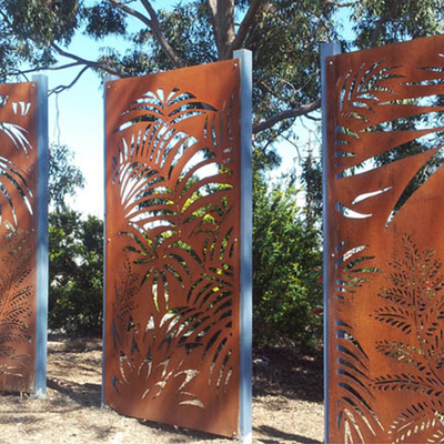 Decoración del patio trasero de la pantalla de la privacidad del acero de Corten de los productos del jardín del metal del OEM