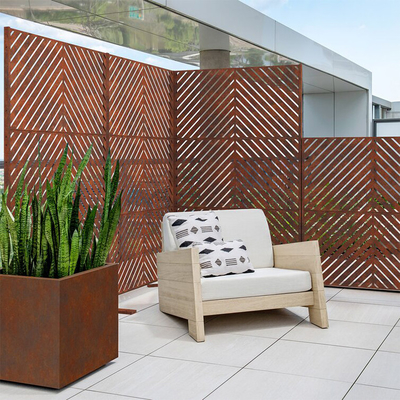 Pared de división de acero adaptable de la pantalla del jardín de Corten Prerusted