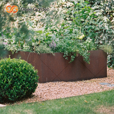 los plantadores vegetales de acero de 1200*500*600m m Corten aherrumbraron las cajas del plantador del metal