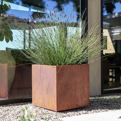 600m m 700m m Tin Planter For Tree Planting rectangular 1000m m al aire libre