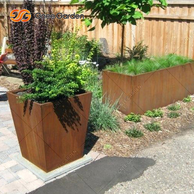 El ODM del OEM aumentó el acero rectangular de Corten de la caja del plantador del metal