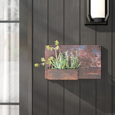 12 caja de acero rectangular del plantador del plantador al aire libre del metal de la vertical del ″ del ″ X 20