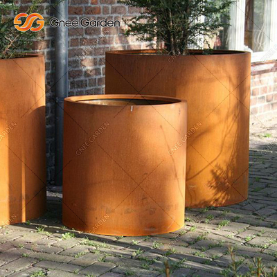 Cajas de acero de encargo rectangulares del plantador del jardín de Gnee con la certificación del SGS