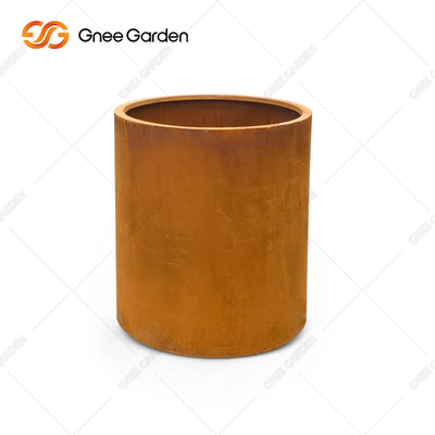 Adaptable aherrumbrada natural de la decoración de los plantadores al aire libre altos de lujo caseros del metal