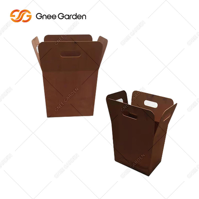 Plantador grande del cubo del metal del hierro libre del moho para el estilo al aire libre de la decoración de Inhance que cultiva un huerto