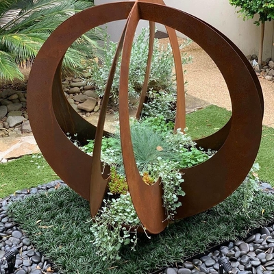 Al aire libre decorativo de los plantadores de acero grandes de Corten del jardín de Gnee