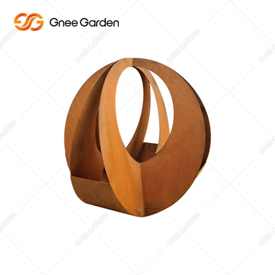 Plantadores de acero adaptables de Corten del plantador de Rusty Red Modern Outdoor Metal