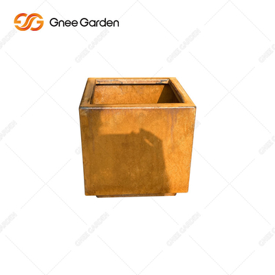 Caja de color al aire libre del moho del metal de Corten de los plantadores de acero del jardín