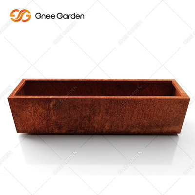 Plantador de acero compuesto de madera sólido de Corten del tenedor de maceta del soporte del metal de la madera