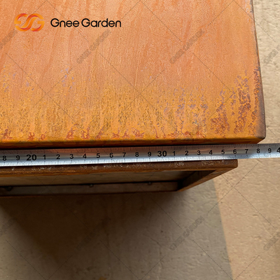 Grueso rectangular de acero de Rusty Nursery Planter 2m m del metal de maceta de Corten