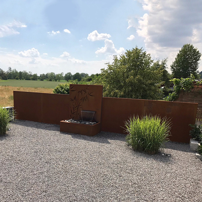El jardín al aire libre del metal del SGS adorna la característica de acero Rusty Red del agua de la charca de Corten