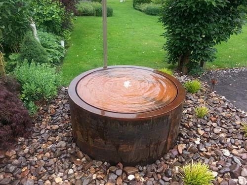 El jardín decorativo del metal del diámetro 600m m adorna la capa freática de acero de Corten