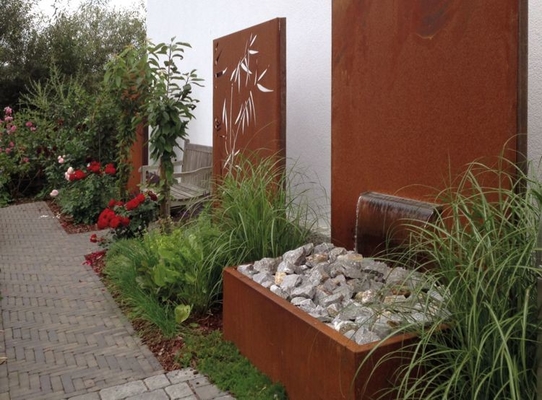 Fuente de acero al aire libre moderna de Corten decorativa para el jardín