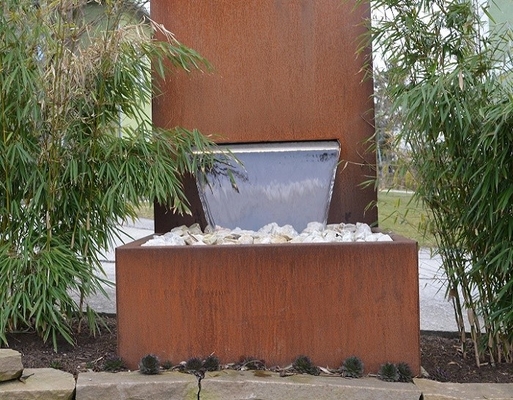 Fuente de acero al aire libre moderna de Corten decorativa para el jardín