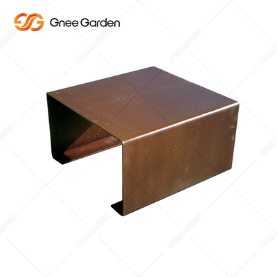 Banco de parque del metal de Rusty Red Outdoor Metal Furniture de la recepción del ODM del OEM