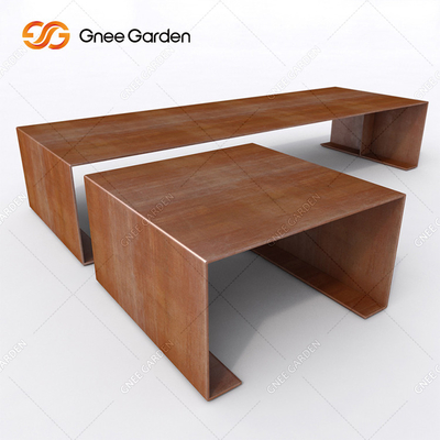 acero de acero al aire libre de Corten del banco de los muebles al aire libre del metal del grueso de 1.5m m