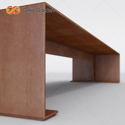 acero de acero al aire libre de Corten del banco de los muebles al aire libre del metal del grueso de 1.5m m